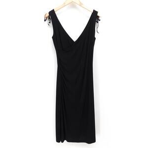 Banana Republic Womens Vintage Whimsigoth Black Tie Shoulder Knee Length‎ Dress